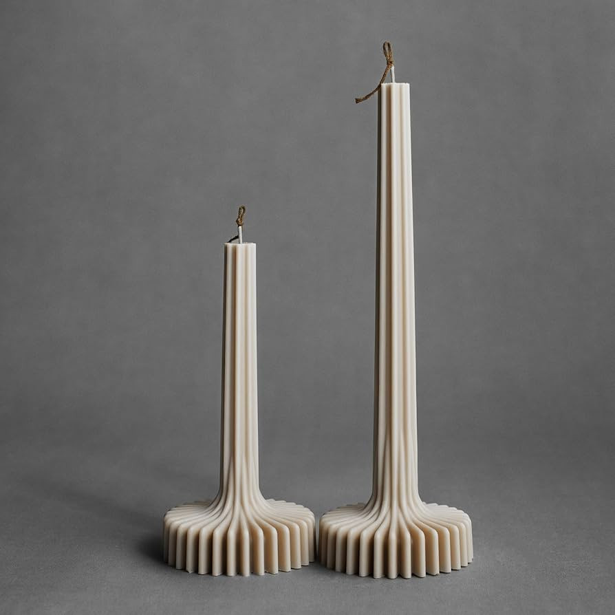 LAWA Set of 2 Vase Candle - Beautiful Handmade Pillar Unscented Soy Wax Elegant Aesthetic Candle ... | Amazon (US)