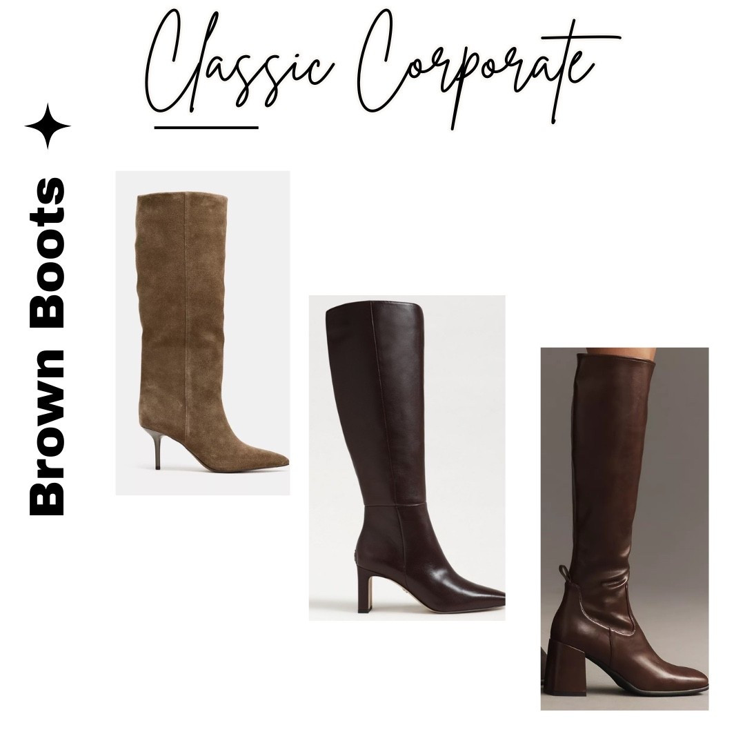 Lighter brown suede actual boots are from Zara - Split Leather Stilleto heeled boots at Zara.com. Linked other two I’m loving in dark brown for the fall 🤎

#LTKWorkwear #LTKOver40 #LTKStyleTip