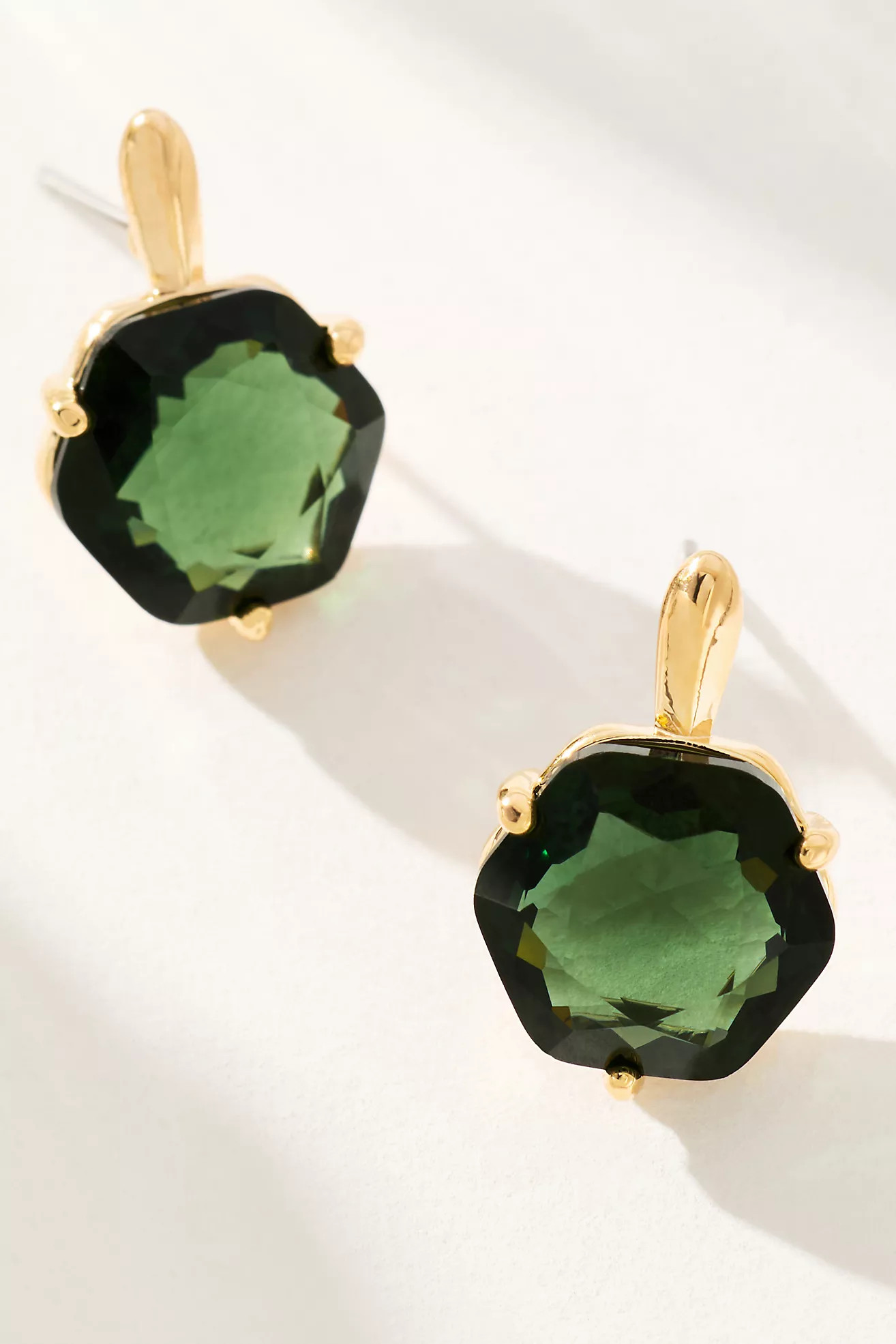 Hexagon Stone Post Earrings | Anthropologie (US)