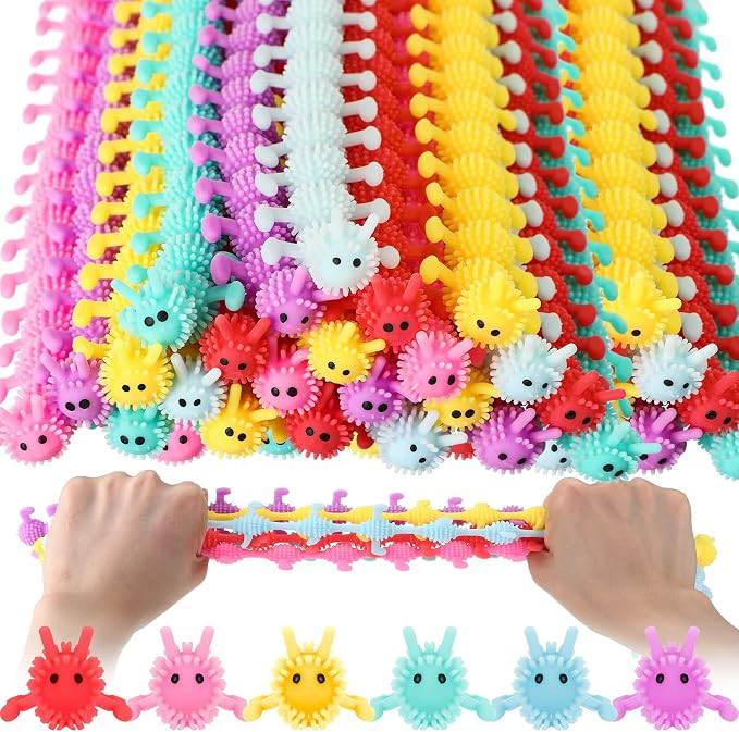 Chivao Bulk Stretchy String Fidget Toys Animal Sensory Noodles Toys Pack Worm Sensory Stress Fidg... | Amazon (US)