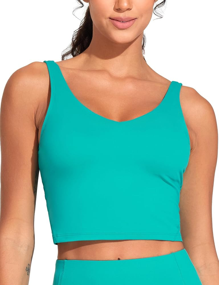 THE GYM PEOPLE Womens' Sports Bra Longline Wirefree Padded with Medium Support | Amazon (US)