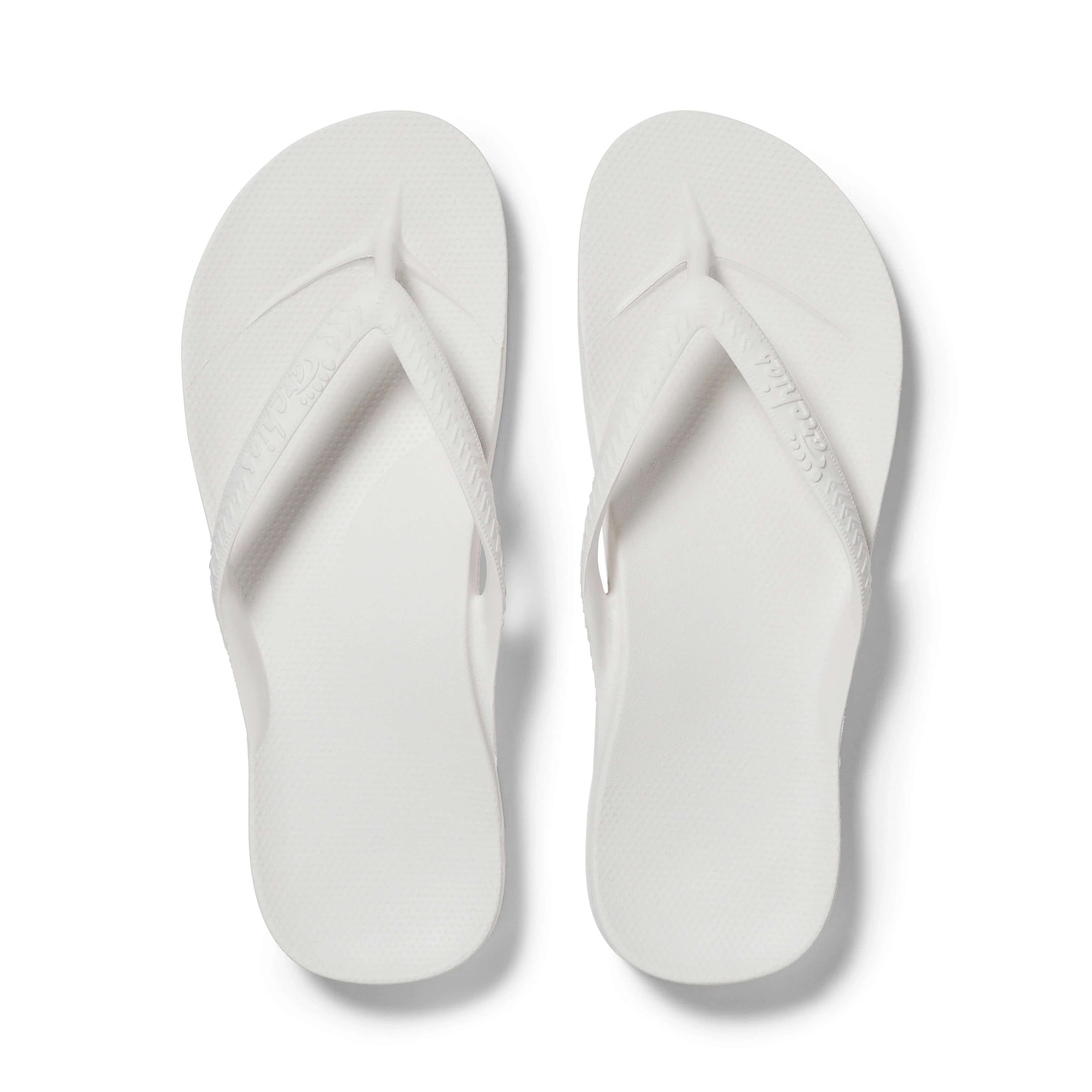 Arch Support Flip Flops - Classic - White | Archies Footwear US