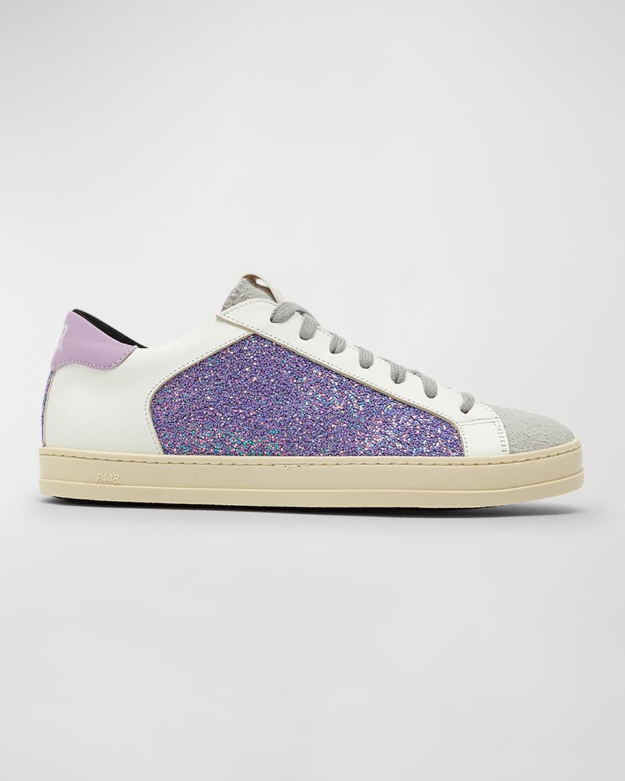 P448 John Glitter Low-Top Sneakers | Neiman Marcus