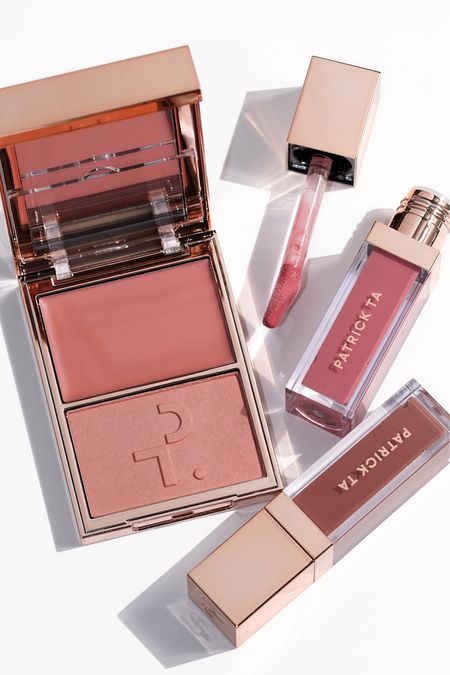 Perfect neutrals from Patrick Ta x Sephora 

Major Headlines Double-Take Creme + Powder Blush Duo in Not Too Much

Major Volume Plumping Lip Gloss in Need Her (pink rose) and Obviously (perfect toffee brown)

#LTKbeauty