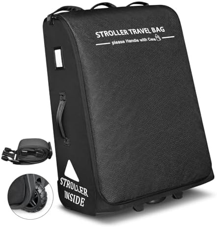 RAYMACE Padded Stroller Travel Bag for Airplane,Stroller Gate check bag with Wheels Fits UPPAbaby... | Amazon (US)