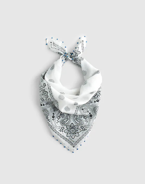 Beaded Bandana in Cotton Blend | Madewell