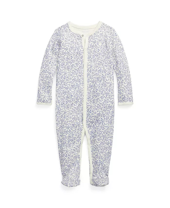 Polo Ralph Lauren Baby Boys Fox-Print Cotton Footed Long Sleeves Coverall - Macy's | Macys (US)