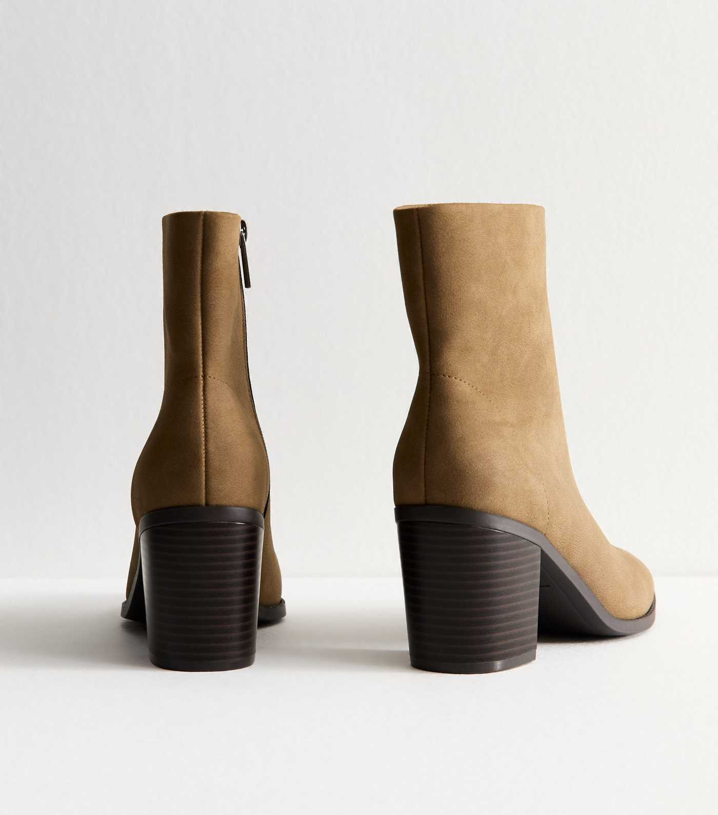 Camel Faux Suede Almond Toe Ankle Boots | New Look | New Look (UK)