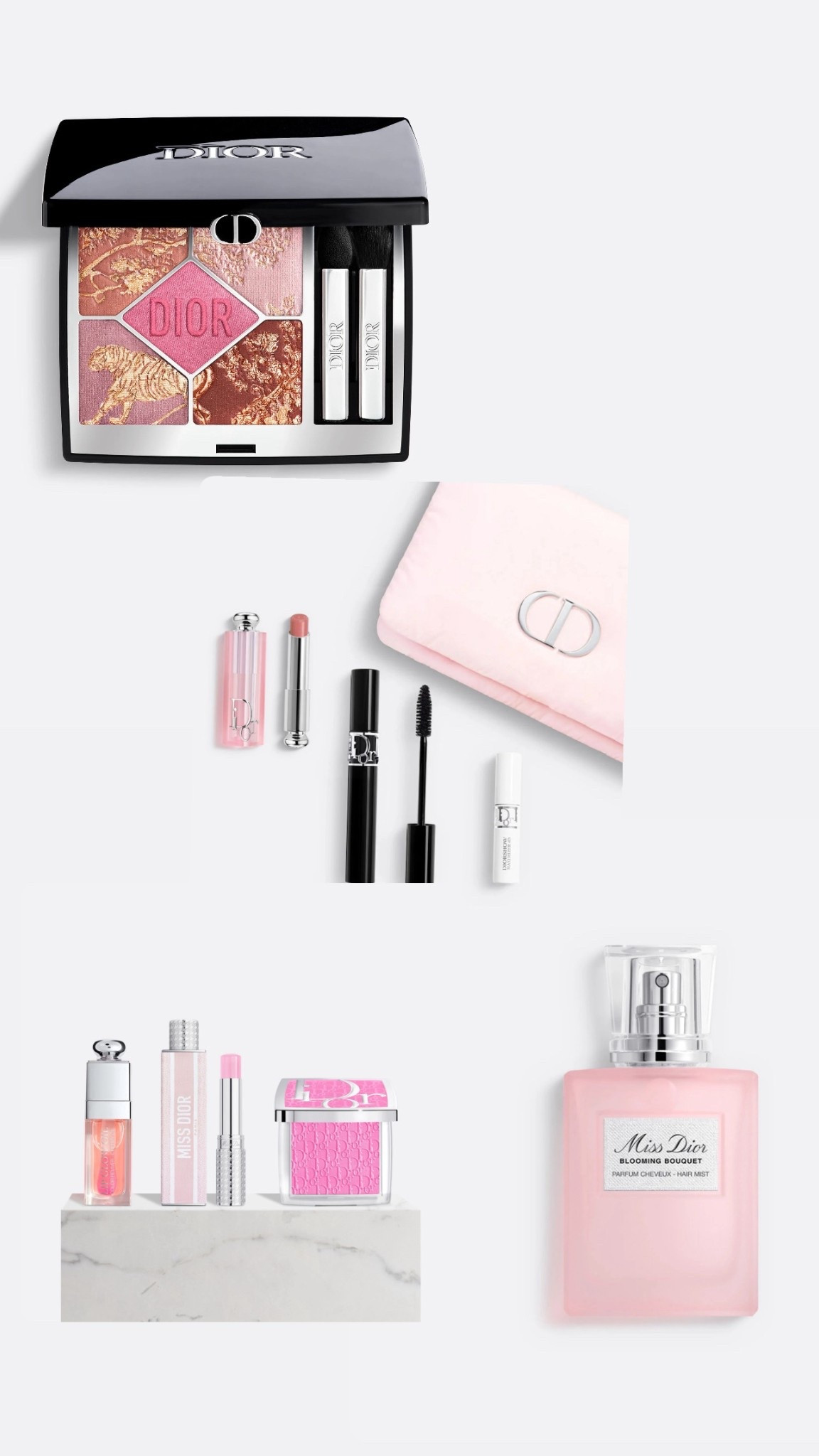 
⸻

💖 Dior Dreams Are Made of This 💖
Indulge in the ultimate pink luxe with our Dior Beauty Bestsellers — from limited-edition eyeshadow palettes to Miss Dior Blooming Bouquet hair mist. Perfect for gifting or a personal glam upgrade. ✨💄 Shop down below!⬇️