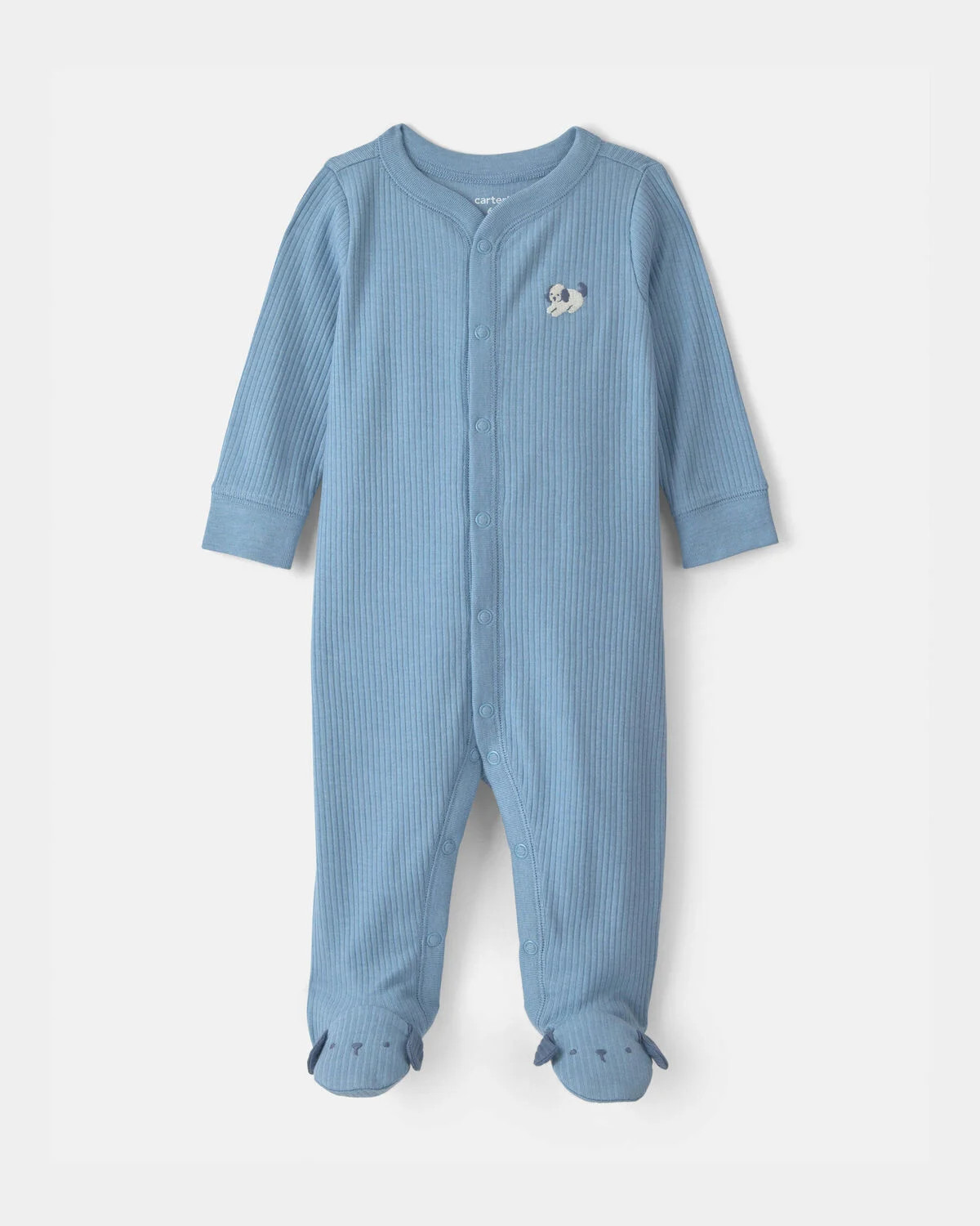 Baby Boy Dog Cotton 2-Way Zip Sleep & Play Pajamas - Blue | Carter's Inc