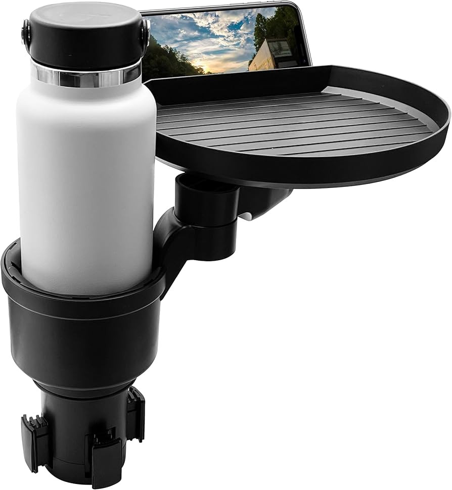 Macally Car Cup Holder Tray and Cup Holder Expander with Phone Slot - Enjoy Your Meal - 9" Car Fo... | Amazon (US)