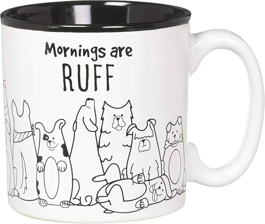 Burton and Burton Mornings are Ruff Ceramic Coffee Mug, 13 Ounce | Amazon (US)