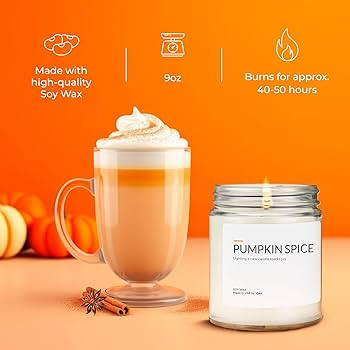 1OAK Soy Wax Scented Candles (Pumpkin Spice) - Soy Candles for Home Scented - Long Burning Candle... | Amazon (US)