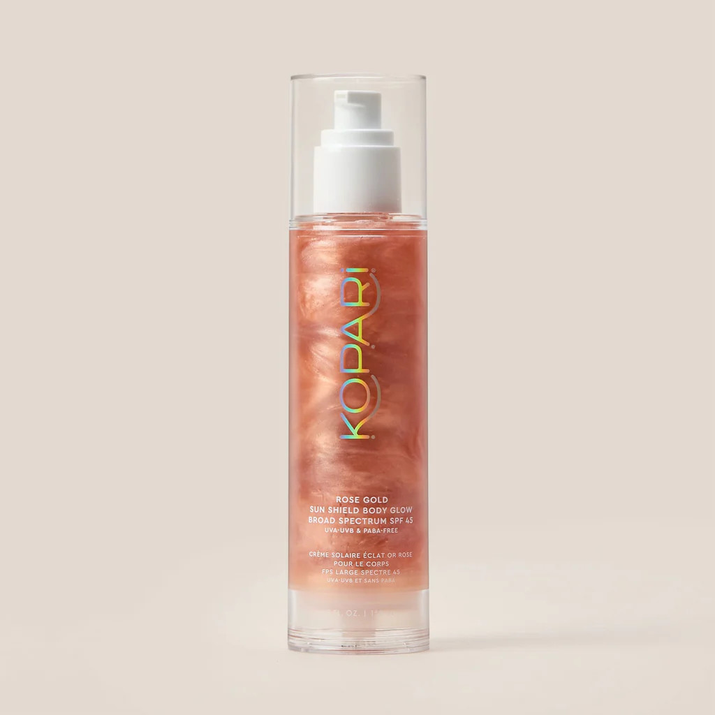 Rose Gold Sun Shield Body Glow Sunscreen SPF 45 | Kopari