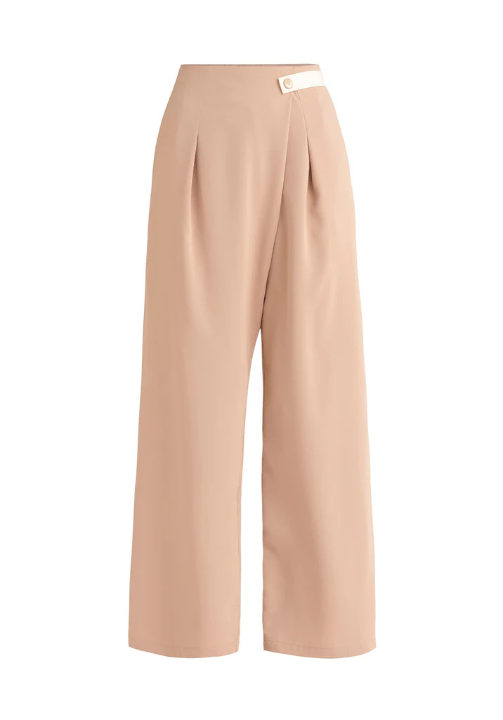 Contrasting Wide Leg Trousers | Paisie