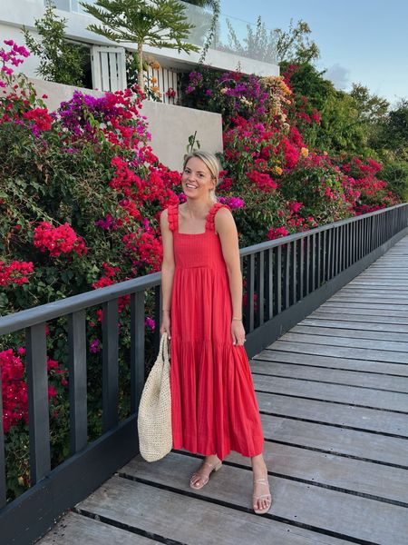 Tiered red maxi dress, size small + 3 colors 

Vacation dress, summer dress, resort wear, family vacation 

#LTKtravel #LTKSeasonal