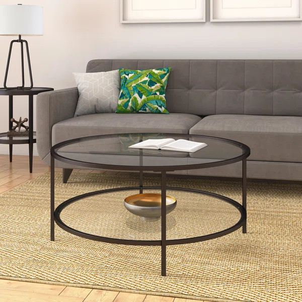 Saskya 4 Legs Coffee Table with Storage | Wayfair North America