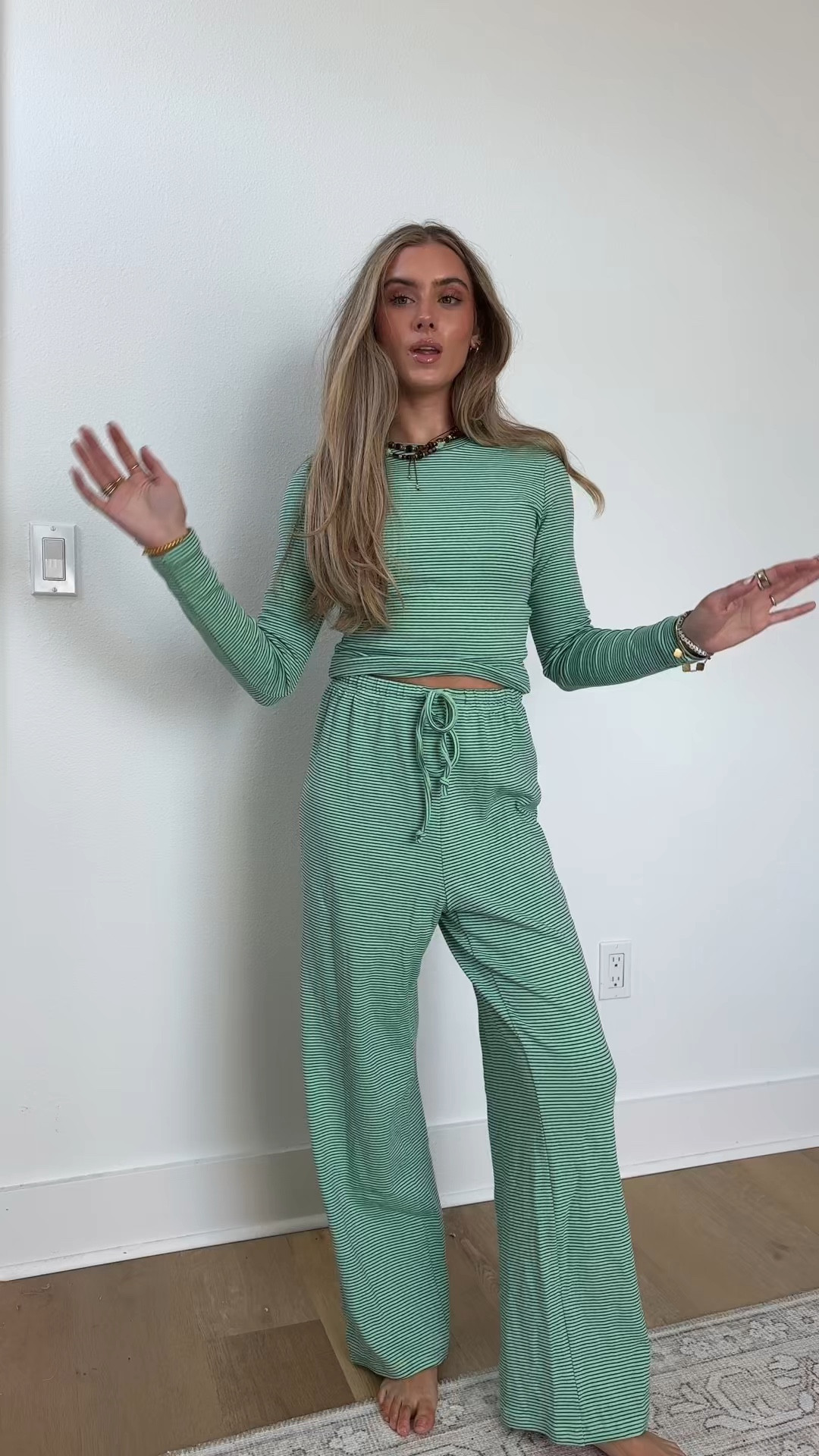 Amazon size XS CHYRII Womens Two Piece Sets Fall Fashion Striped Long Sleeve Tops Wide Leg Palazzo Pants Outfits Loung Sets

#LTKgrwm #LTKSeasonal #LTKSaleAlert