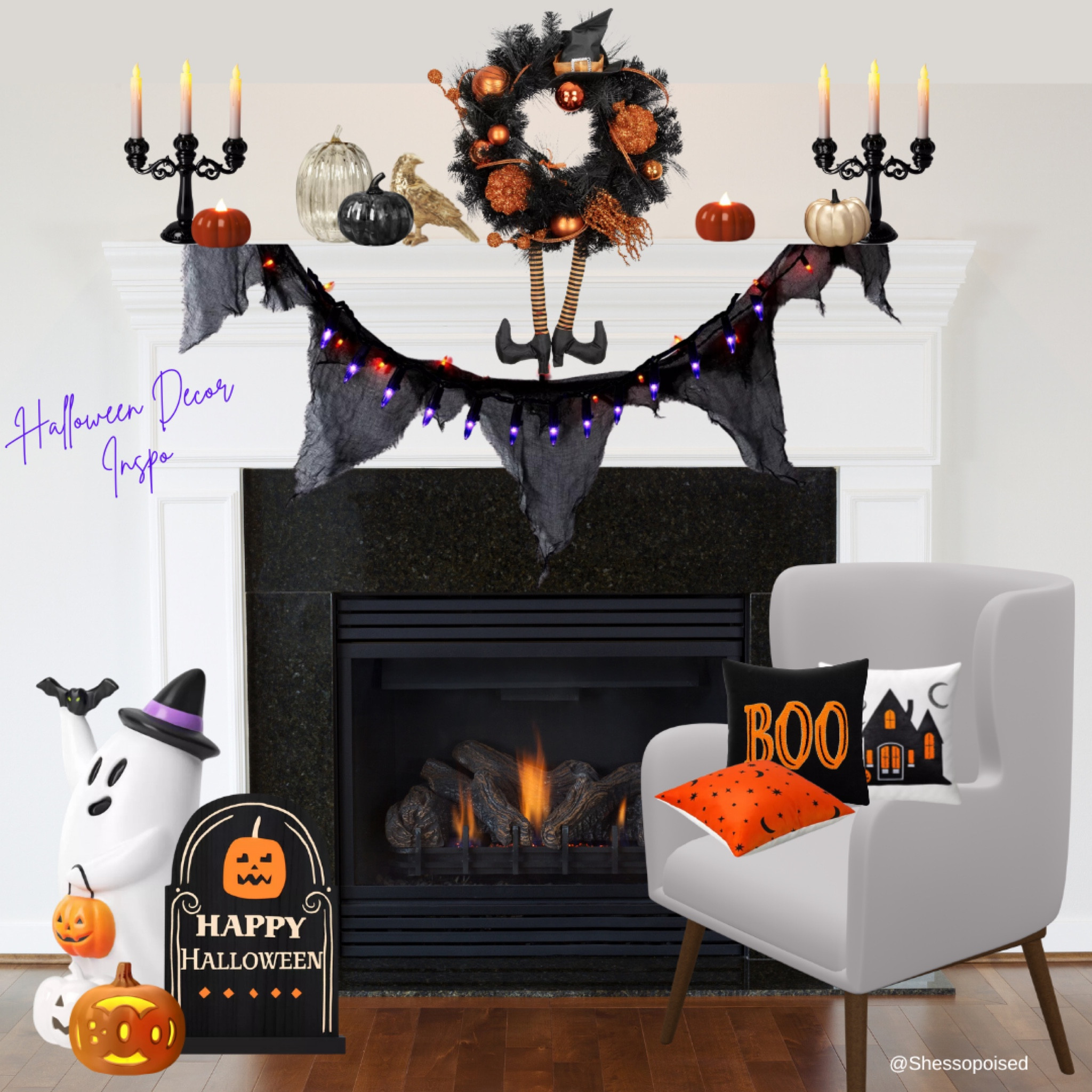 Fun Halloween decorations and design inspo. The pillows are super cute and reversible. The candelabras would look great if you’re creating a spooky table scape  

#LTKHalloween #LTKSeasonal #LTKFamily
