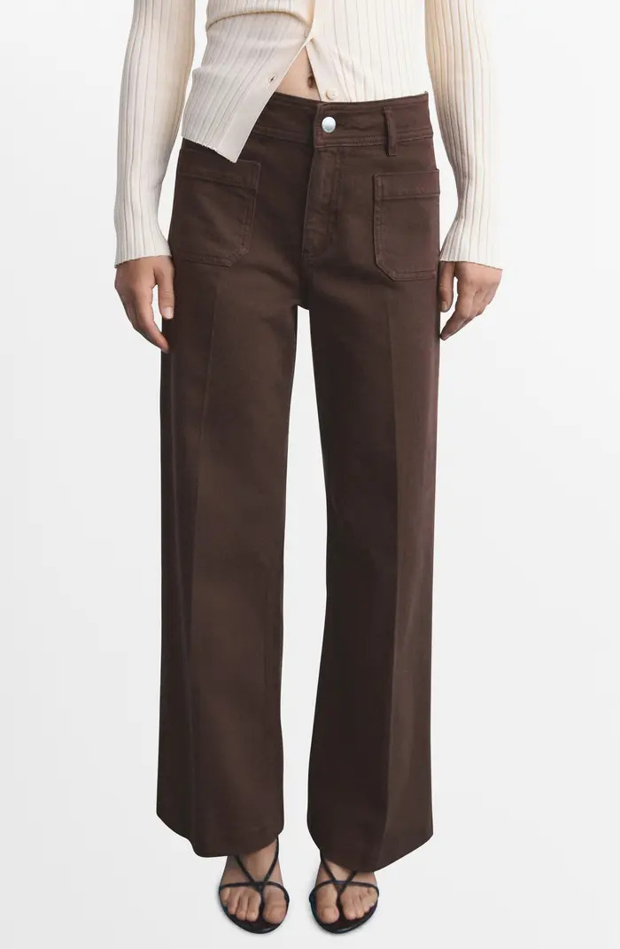 Jessie Patch Pocket Wide Leg Jeans | Nordstrom