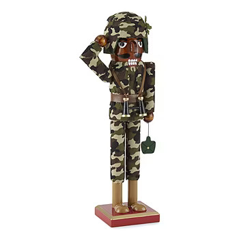 North Pole Village Co. 14" African American Military Christmas Nutcracker | JCPenney