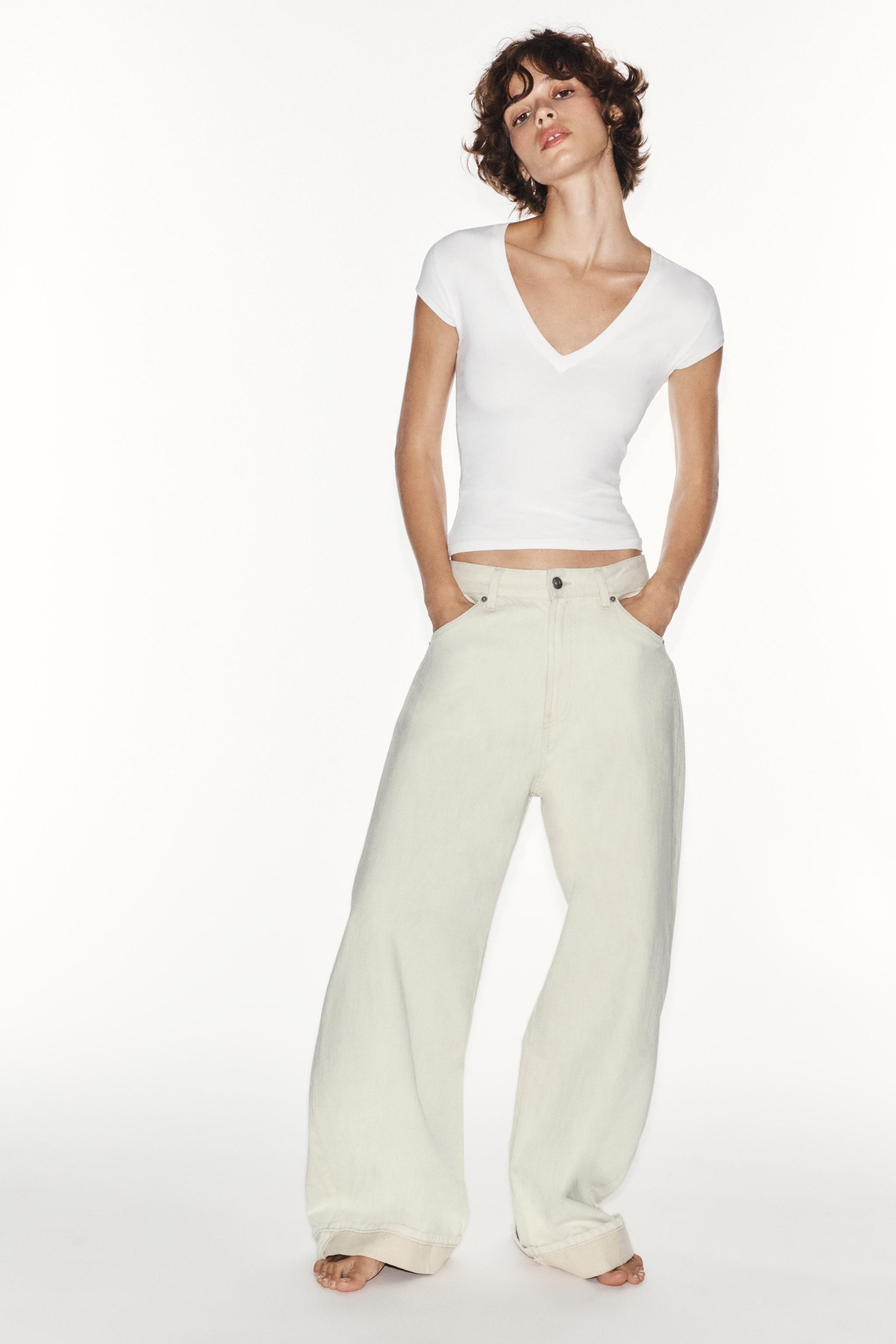 TRF MID-RISE BAGGY FOLDED JEANS | Zara US