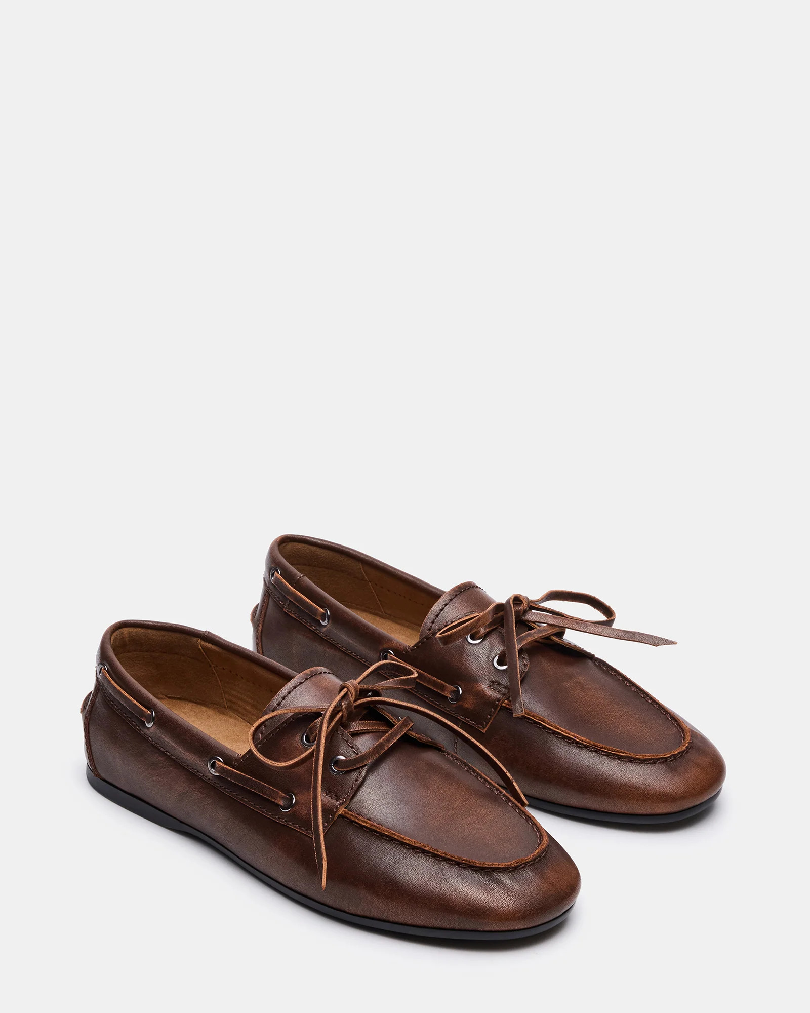 SCOUTT Brown Leather Slip-On Boat Men's Casual Shoe | Steve Madden (US)