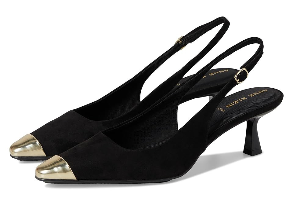 Anne Klein Chai Women's Shoes Black Gold : 11 M, Rubber/Suede/Synthetic | Zappos