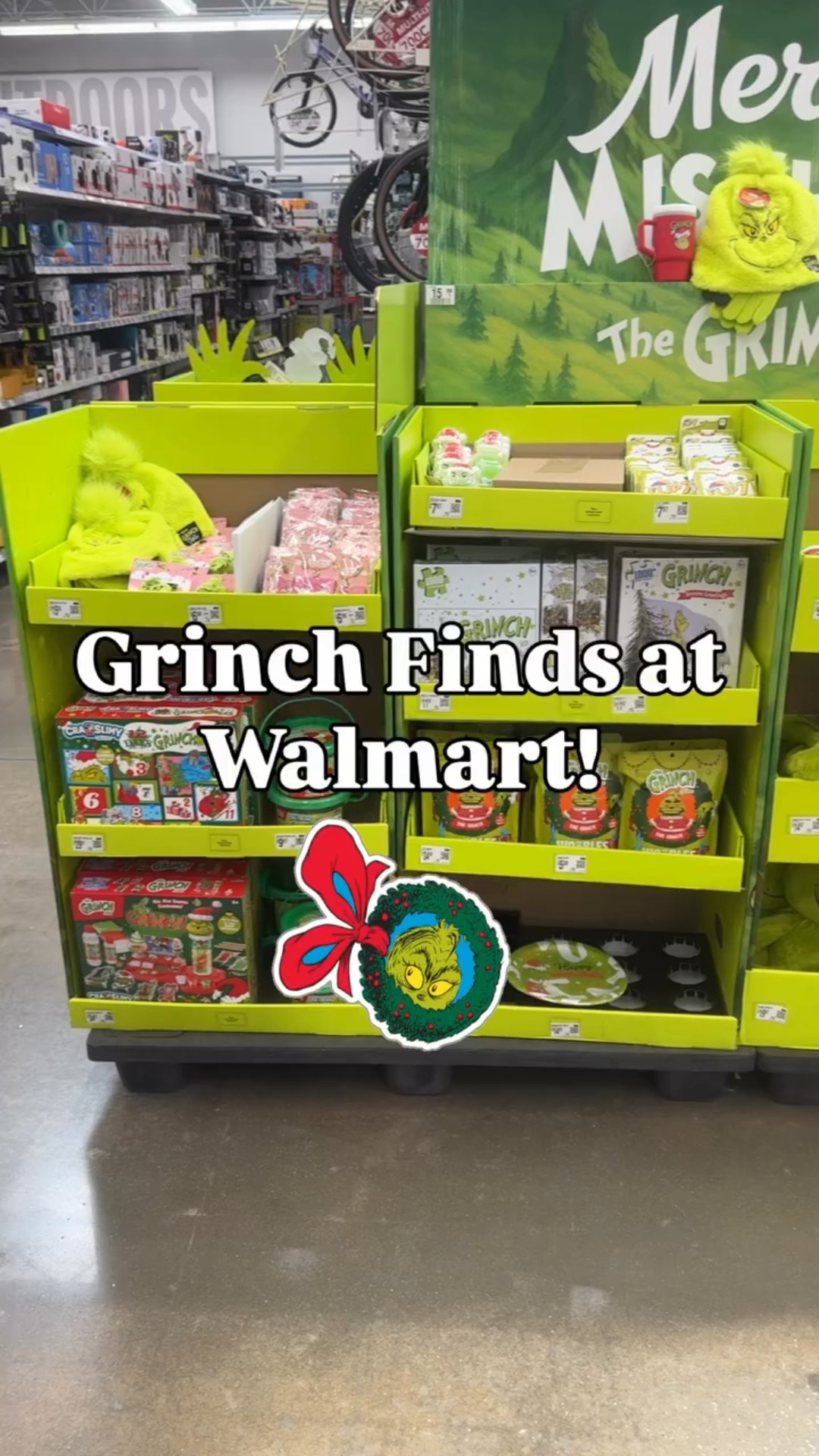 A whole Grinch section at Walmart! The silicone tumblers are less than $10! Follow + comment “SHOP” for a link! ✨MUST BE FOLLOWING FOR THE LINK TO COME THROUGH✨ #paidlink