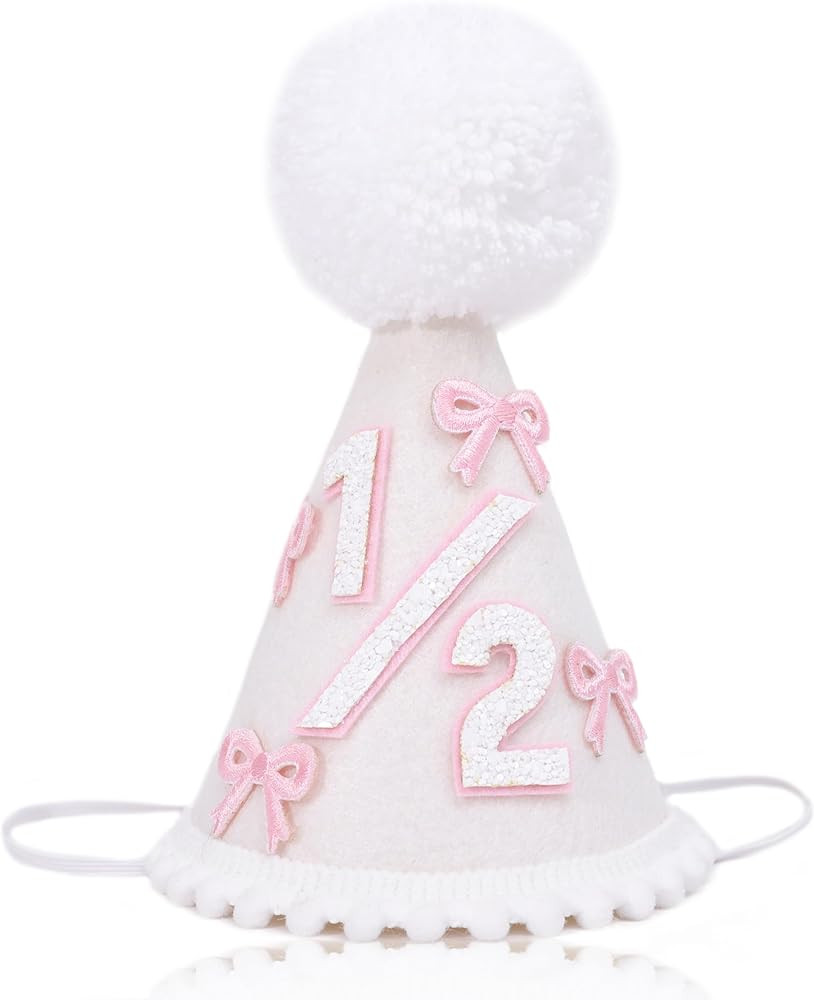 WAOUH Half Birthday Hat - Bow Cake Smash Crown for 6 Month Baby, Mini Photo Prop | Amazon (US)