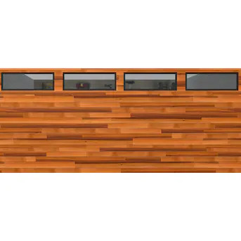 Wayne Dalton 8300 16-ft x 7-ft 12.12 R-Value Insulated Cedar Double Garage Door with Windows | Lowe's