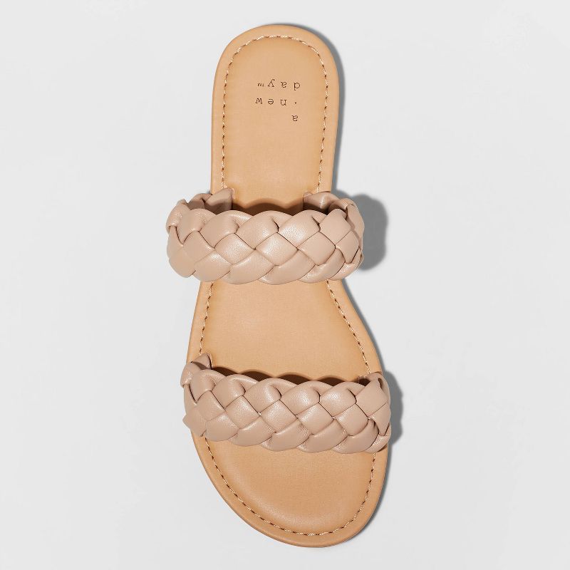 Women's Lucy Wide Width Braided Slide Sandals - A New Day™ | Target