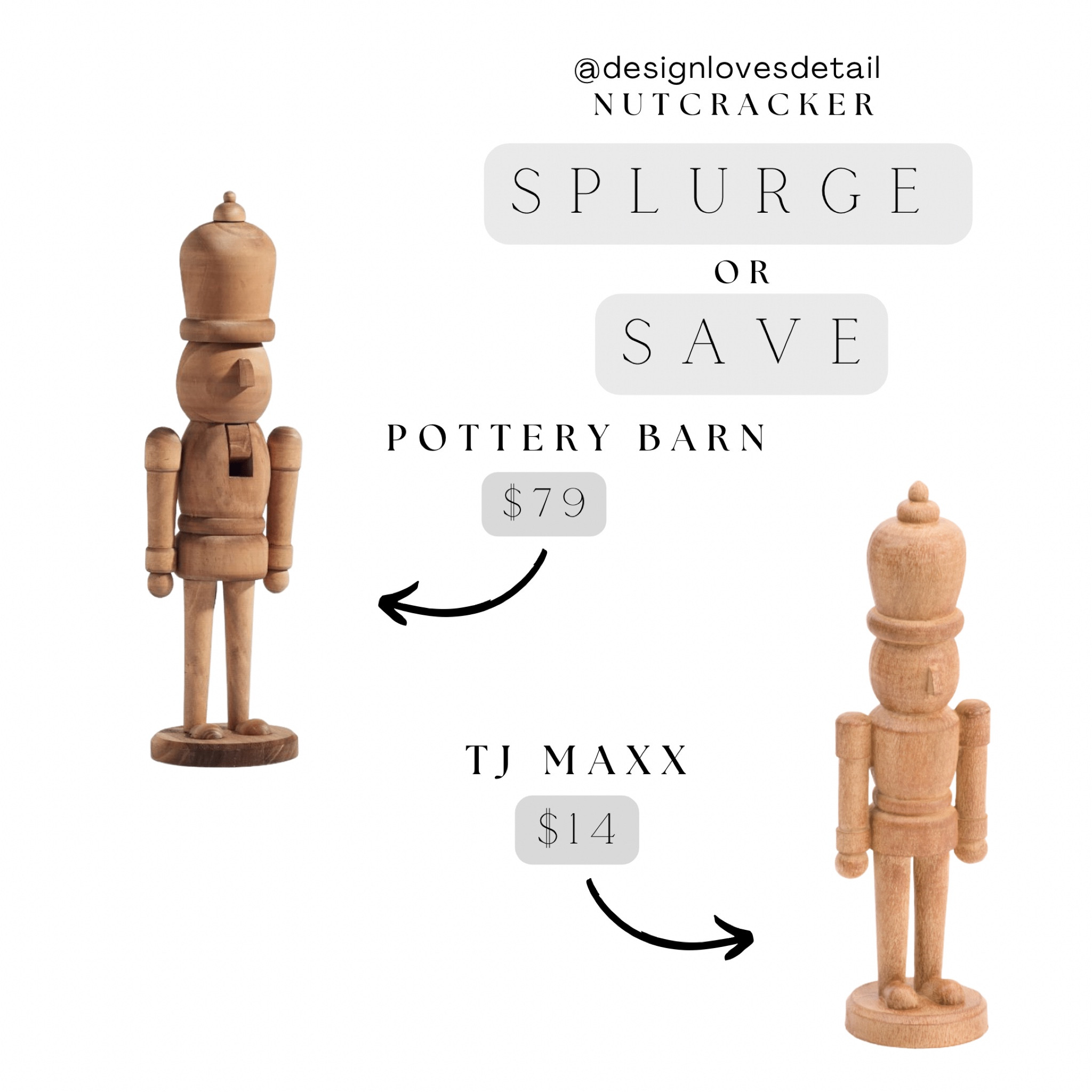 A Crate & Barrel Nutcracker Dupe - With a Touch of Luxe