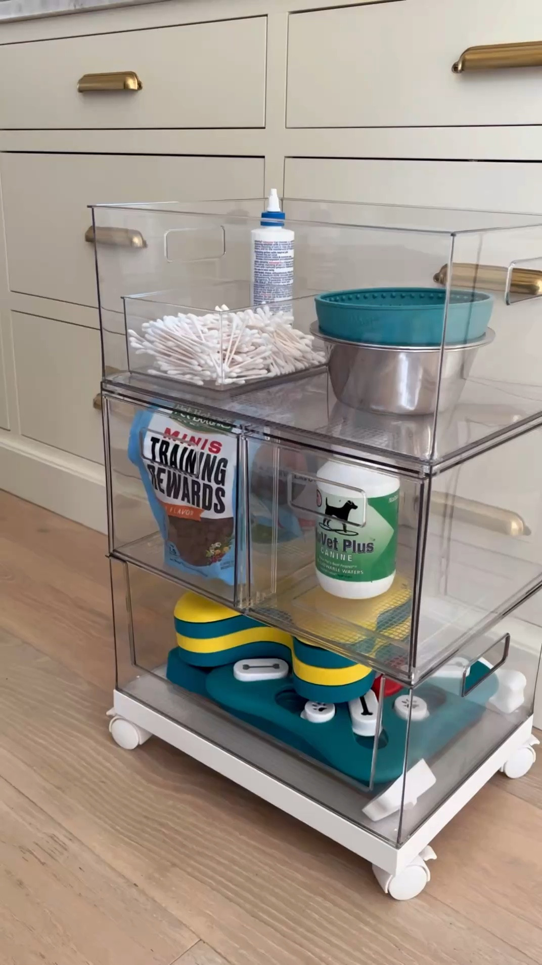 A place for everything and everything in its place? That includes our dog supplies! No more disorganized pet items here and there around the house, we are using this handy cart from @thecontainerstore to keep their puzzles, ear cleaning supplies and more all in one place. 

You can even pick up the top container and take it with you to another room to tend to dog needs and then return it to the cart. 

The Everything Organizer System is so neat, you can customize the components you use to suit your needs. 

This would also be so handy in a closet for accessories or craft supplies! 

#TheContainerStore #TheContainerStorePartner #liketkit

#LTKWatchNow #LTKHome #LTKSaleAlert