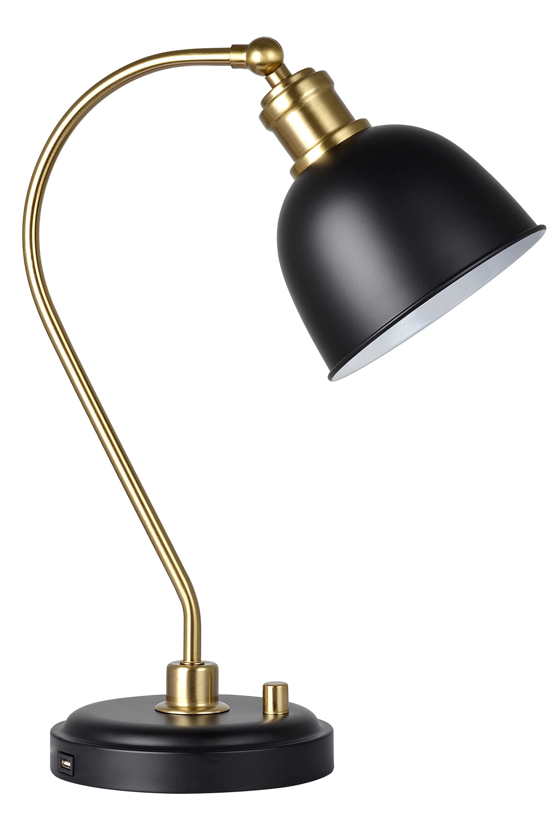 Better Homes & Gardens 18" Black and Gold Desk Lamp, Modern Design | Walmart (US)