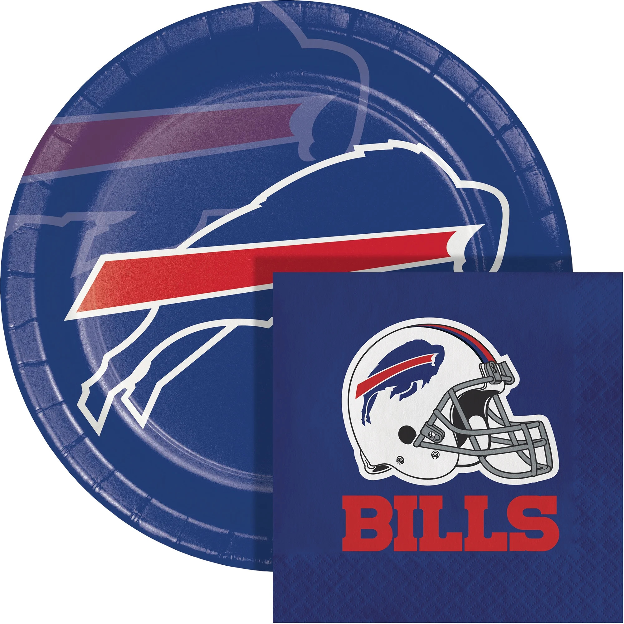 NFL Buffalo Bills 9" Paper Plate and 6.5" Napkin Party Kit 48 Count - Walmart.com | Walmart (US)