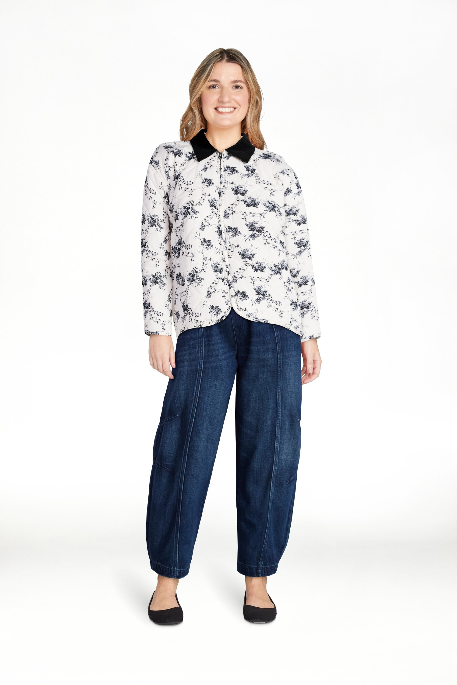 Scoop Women's and Women's Plus Cotton Quilted Chore Jacket, Midweight, Sizes XS-4X | Walmart (US)