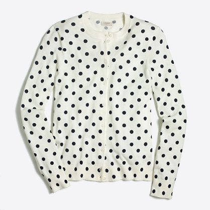 Polka-dot Caryn cardigan sweater | J.Crew Factory