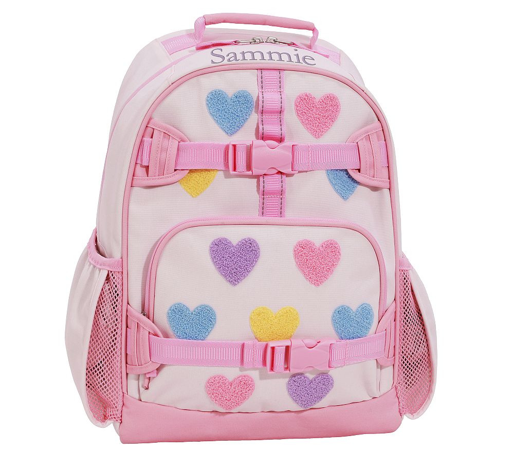 Mackenzie Pastel Chenille Hearts Backpack | Pottery Barn Kids