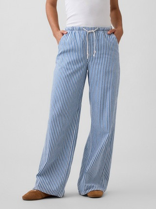 Mid Rise Pull-On SuperLight Wide-Leg Jeans | Gap Factory