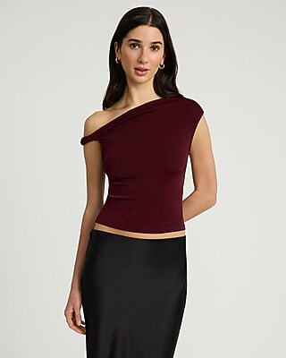 Off The Shoulder Asymmetrical Twist Tank | Express