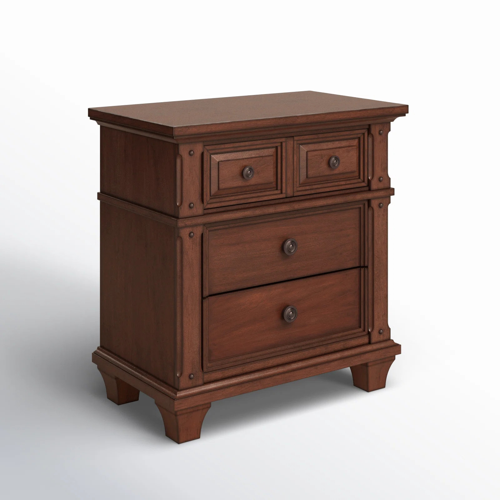Sand & Stable™ Stratton Vintage Style 3 Drawer Nightstand & Reviews | Wayfair | Wayfair North America