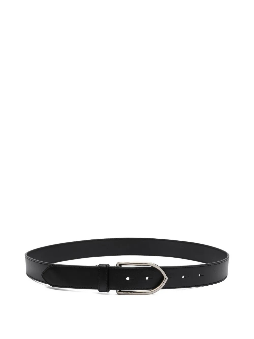 Jacquemus The Bambino engraved-buckle leather belt - Black | Farfetch Global