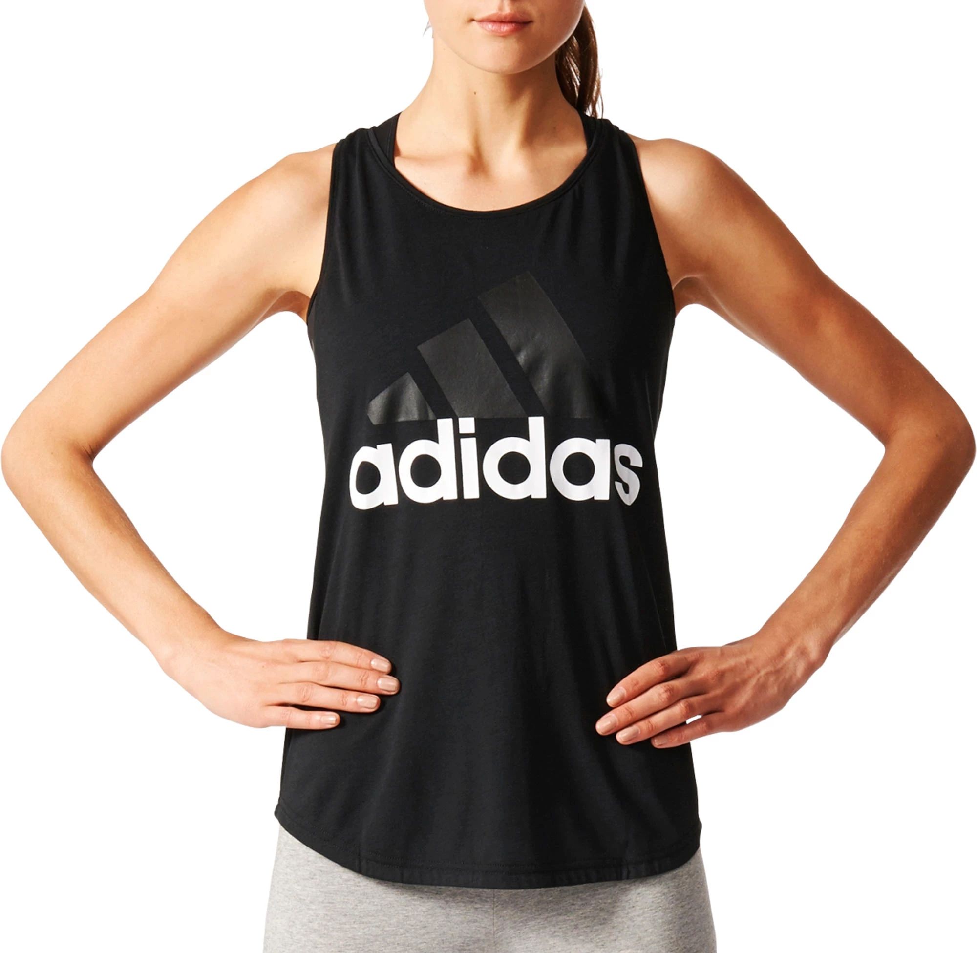 adidas Women's Essentials Linear Loose Tank Top, Size: XS, Black | Dick's Sporting Goods