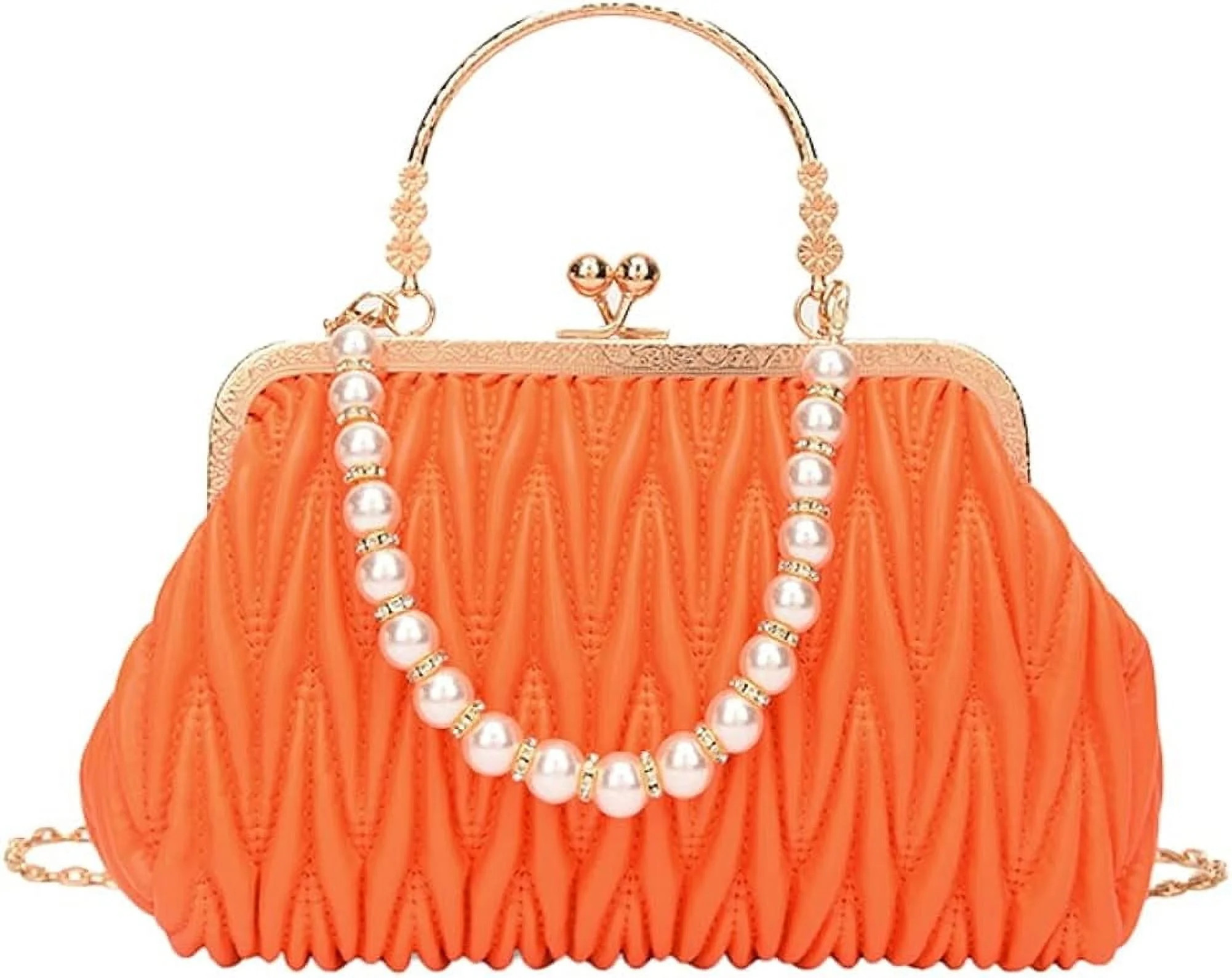 Kukuzhu Womens Clutch Purse Pearl Evening Bag Envelope Evening Bridal Wedding Party Club Purses C... | Walmart (US)