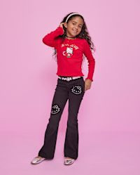 Girls Hello Kitty® Rhinestone Flare Jeans - denim | The Children's Place