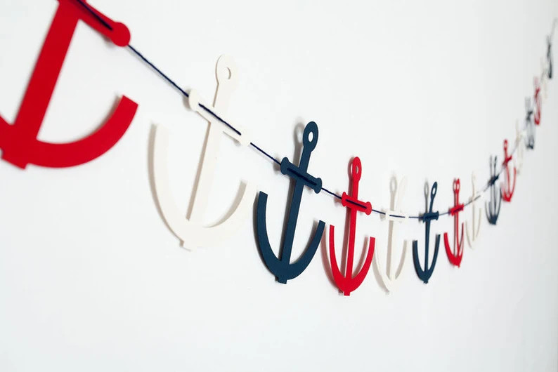 Nautical Anchor Garland | - Etsy | Etsy (US)