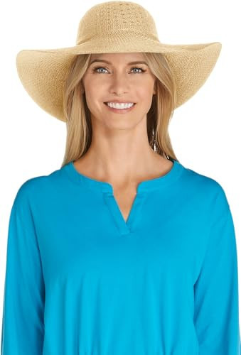 Women's Wide Brim Sun Hat - UPF 50 Sun Protection - Packable Sun Hat for Women Travel - Perla in Natural (One Size) | Amazon (US)