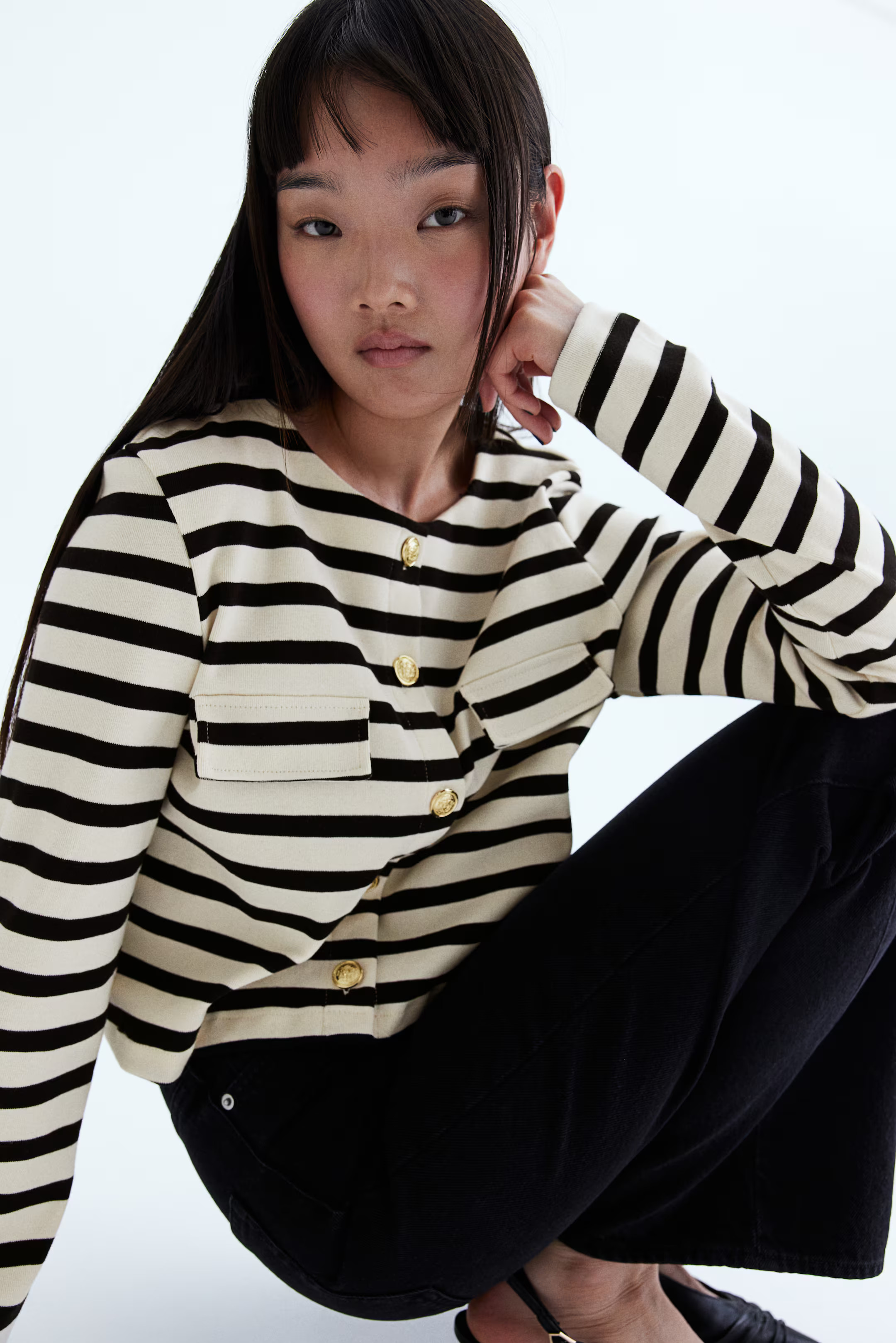 Pocket-Detail Jersey Cardigan | H&M (US + CA)