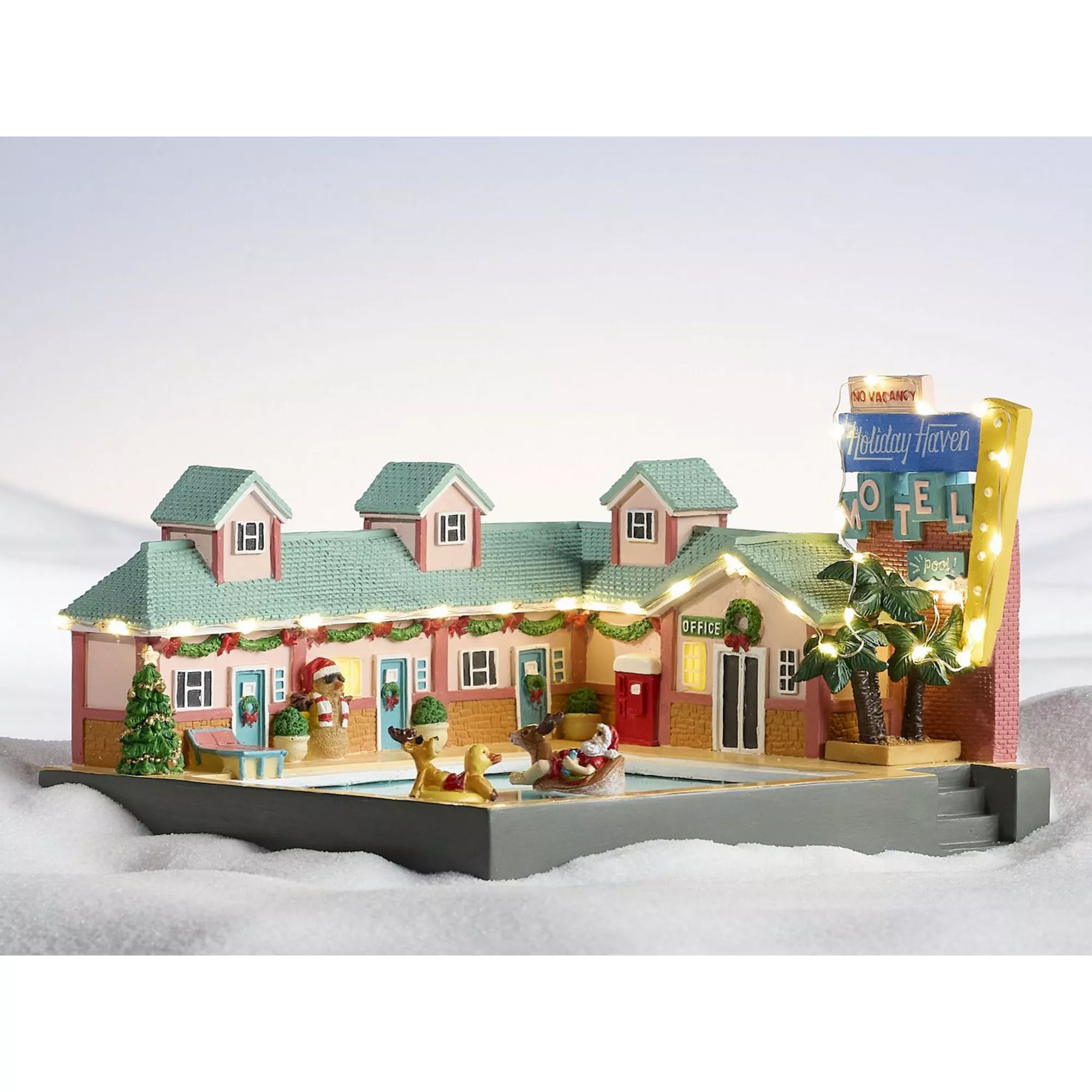St. Nicholas Square® Village Holiday Haven Motel Lighted Table Decor | Kohl's